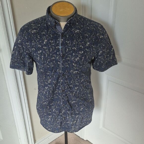 Buffalo David Bitton Navy Floral Button Down Shirt - Picture 3 of 16